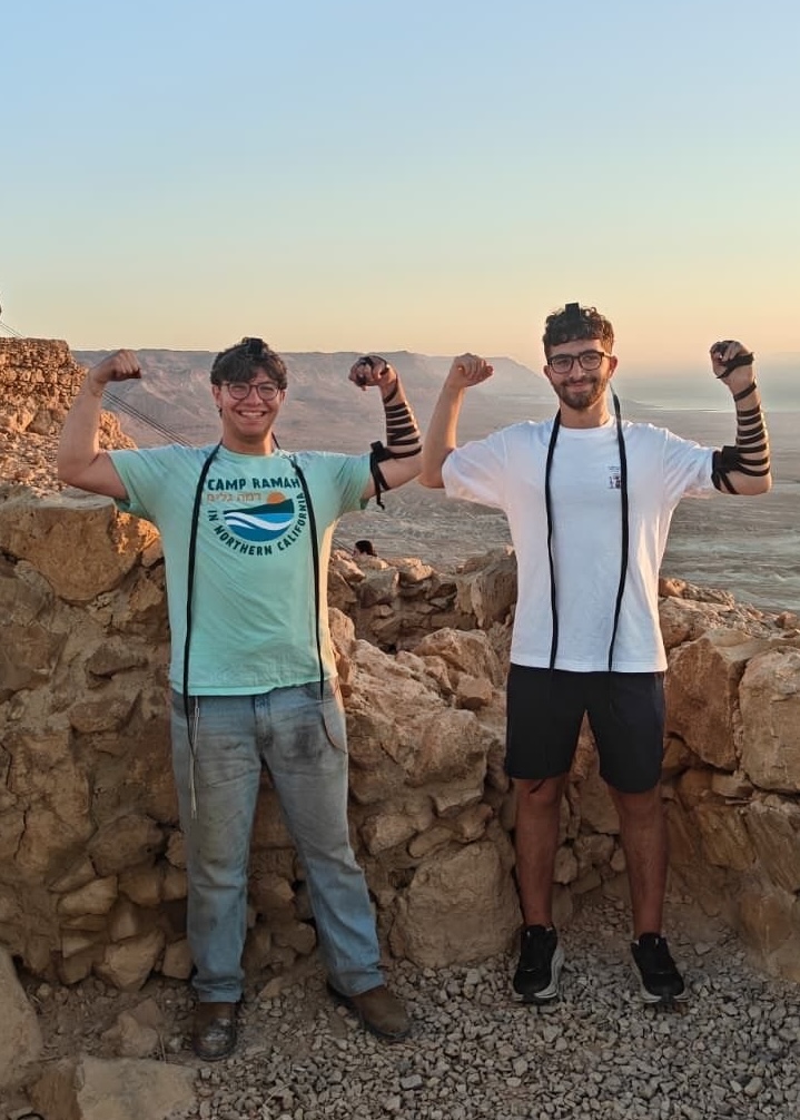 Young men wearing tefillin